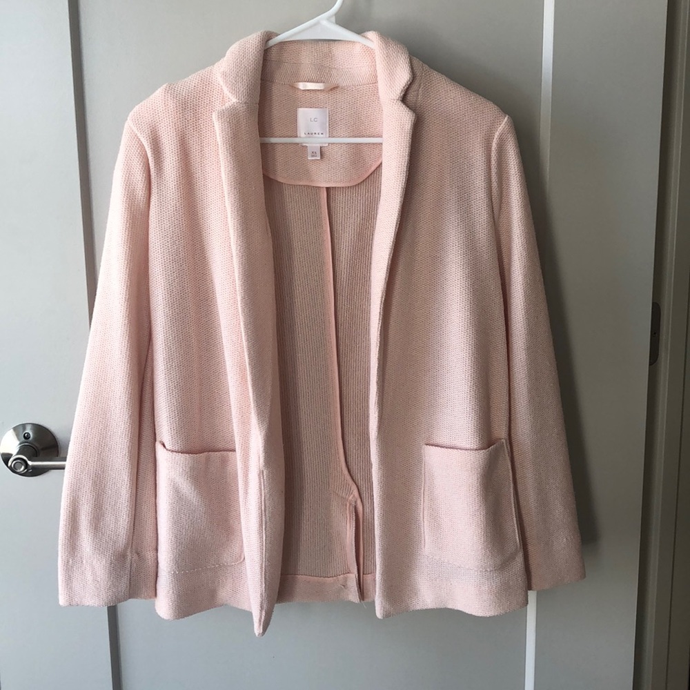 Blush pink blazer